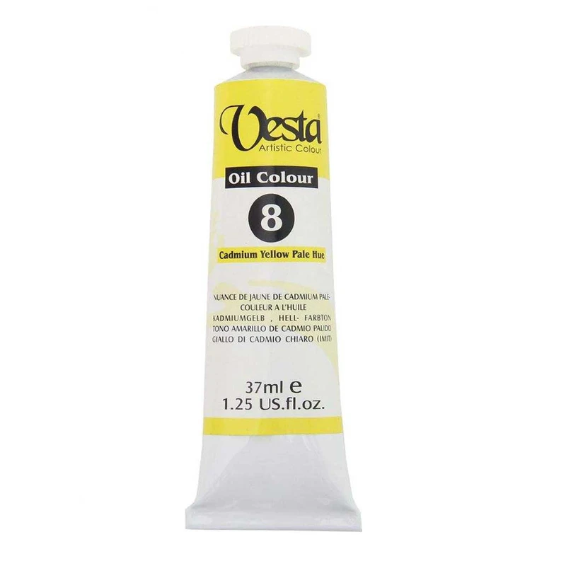 رنگ روغن وستا مدل Cadmium Pale Hue 8 حجم 37 میلی لیتر