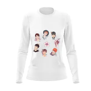 تی شرت آستین بلند زنانه مدل bts