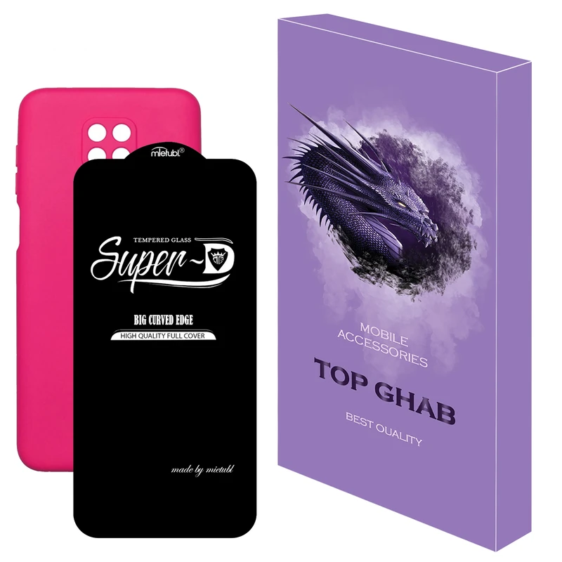  کاور تاپ قاب مدل 2SDL مناسب برای گوشی موبایل شیائومی Redmi Note 9S به همراه محافظ صفحه نمایش