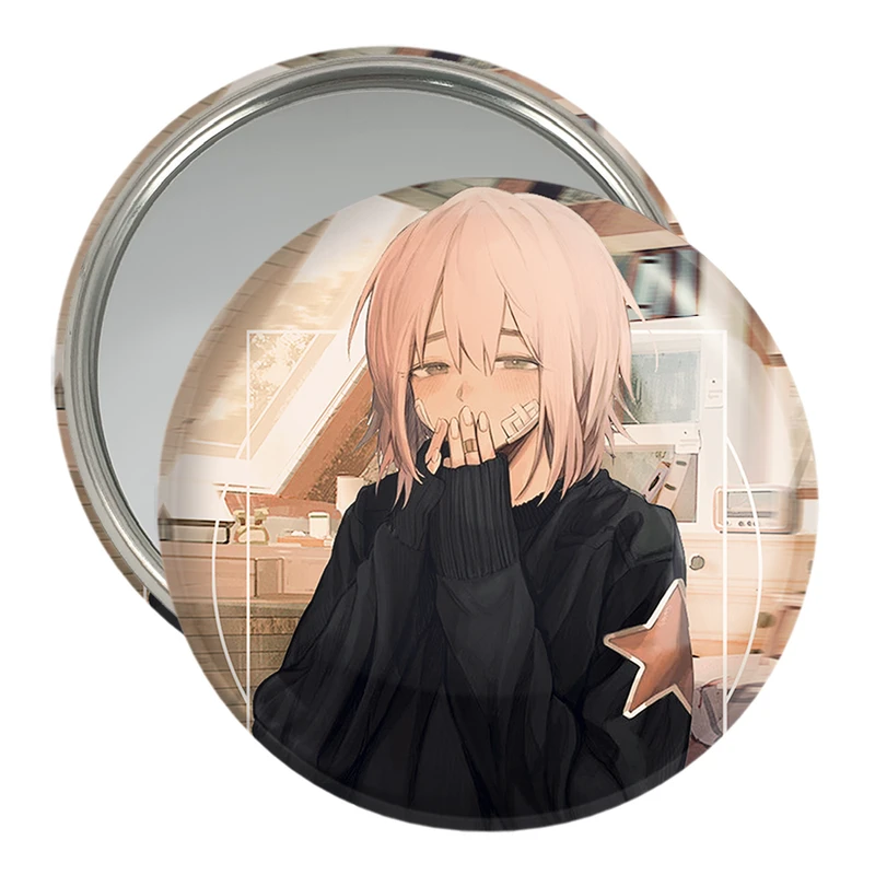 آینه جیبی خندالو مدل دختر انیمه ای  کد 18037