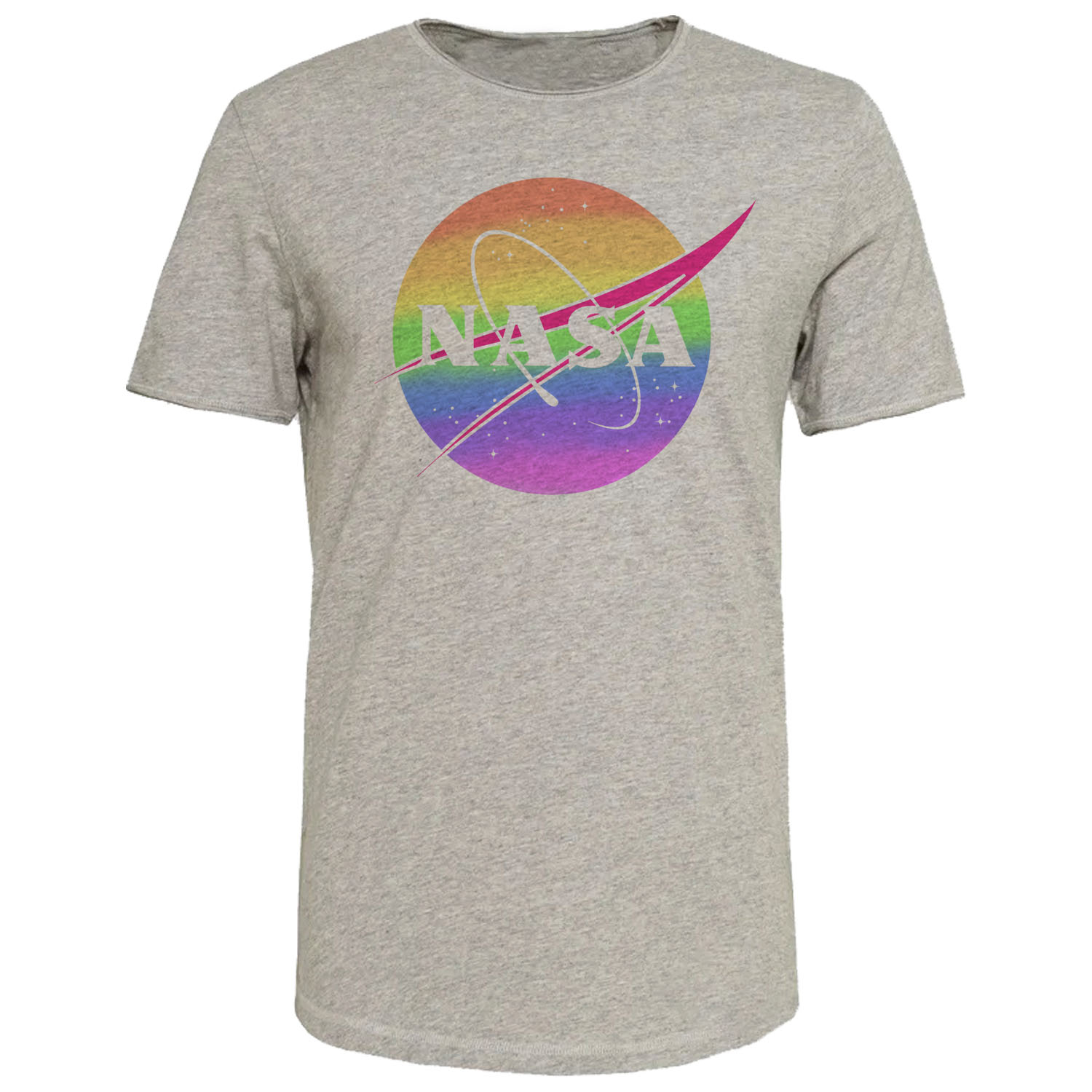 تی شرت آستین کوتاه زنانه مدل ناسا کد J376 رنگ طوسی