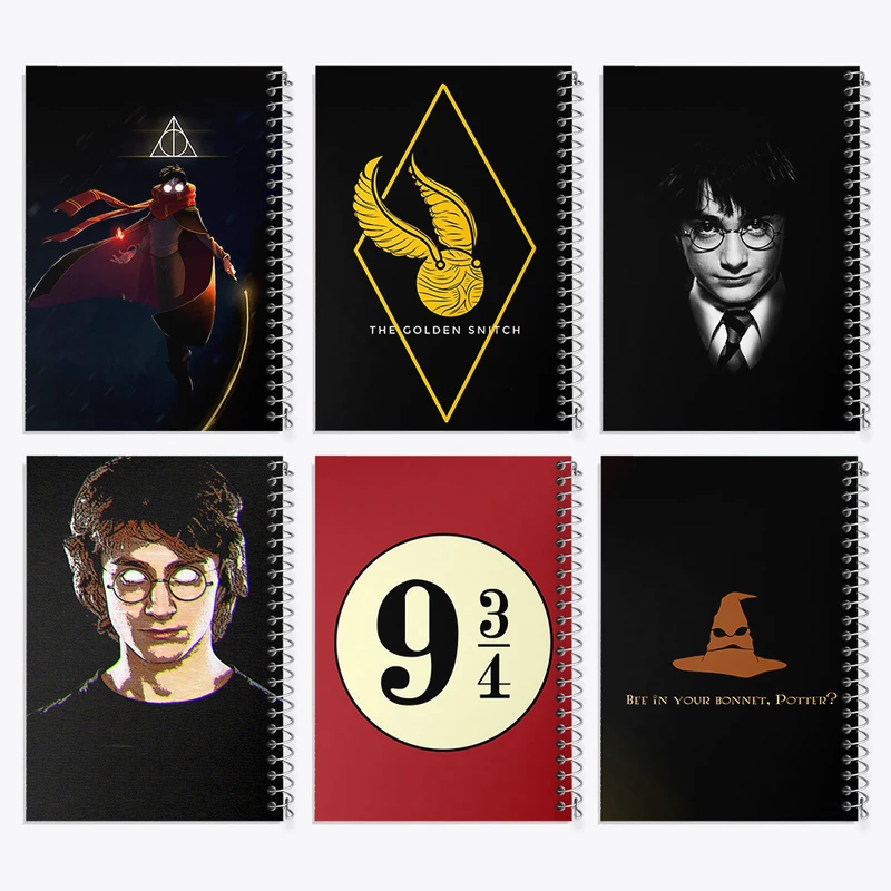 دفتر مشق 50 برگ خندالو طرح هری پاتر (Harry Potter) کد 280 مجموعه 6 عددی