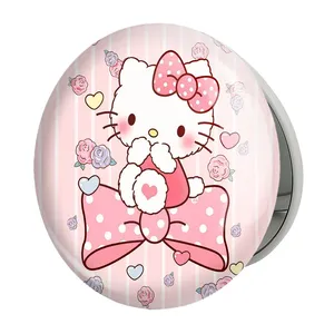 آینه جیبی خندالو طرح هلو کیتی مدل تاشو کد 24728 