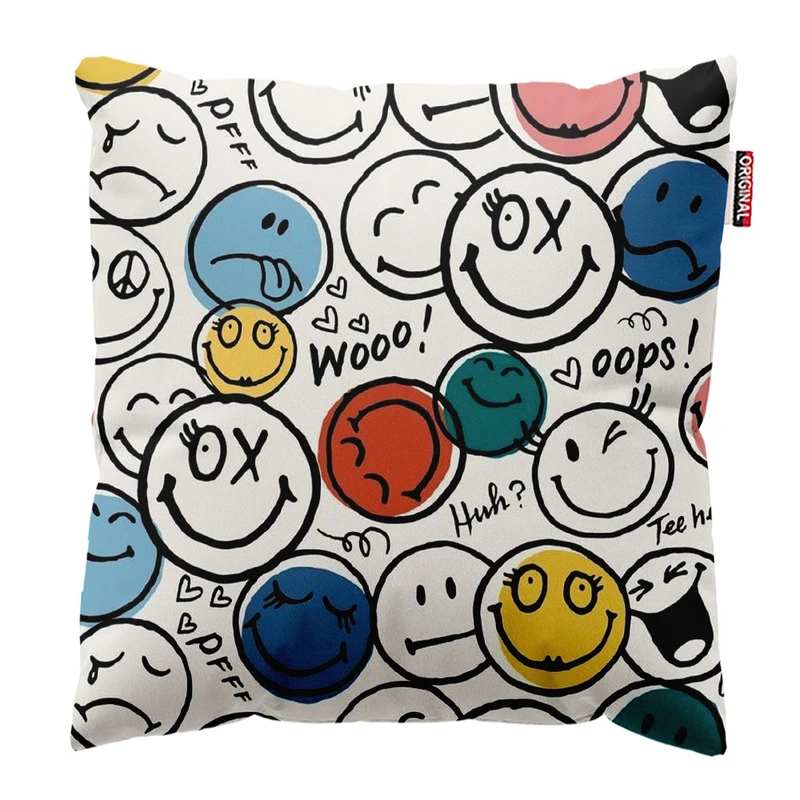  کوسن پاد آفرین طرح ایموجی های جذاب کد 3395 سایز 30*30 سانتی متر