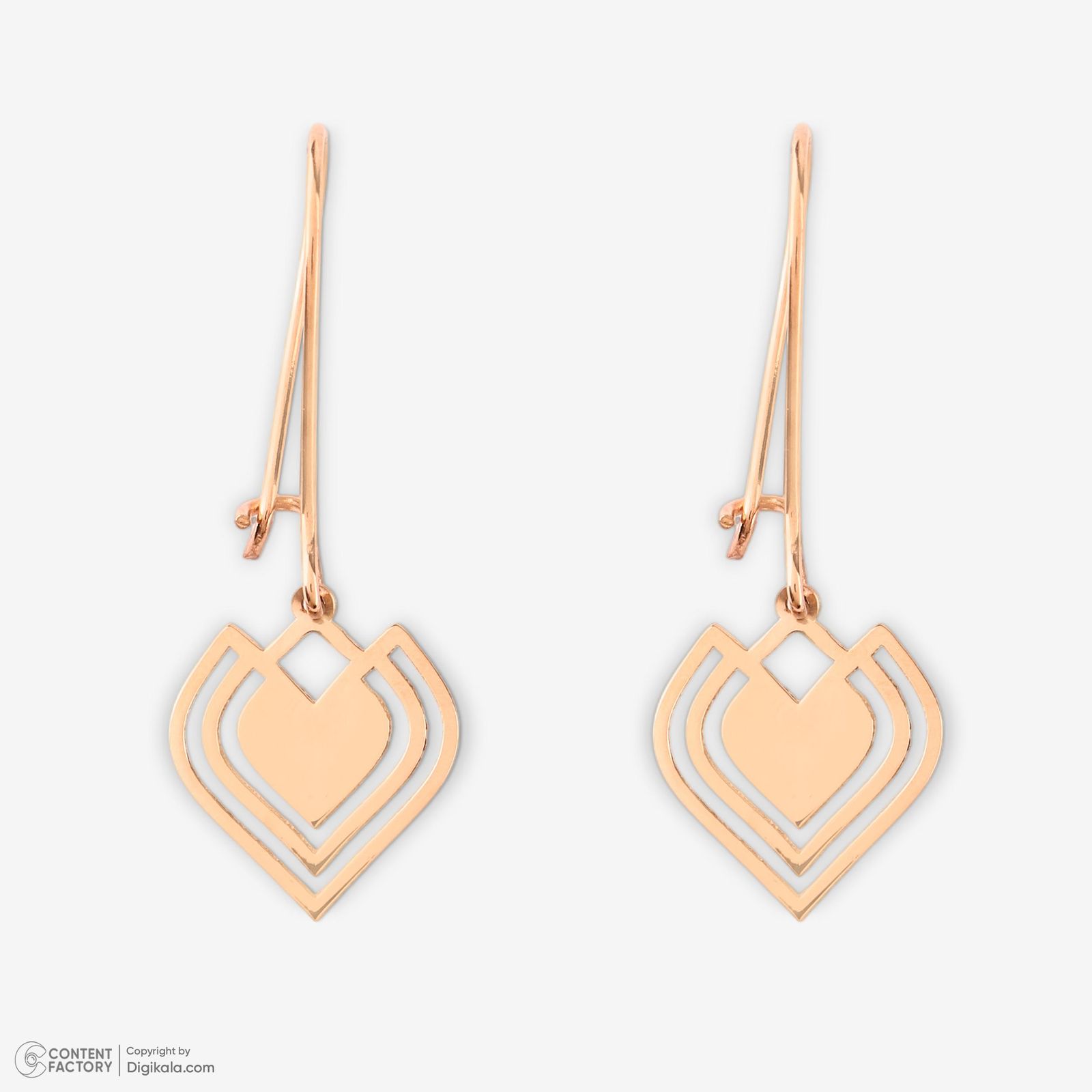 نیم ست طلا 18 عیار زنانه حافا گلد مدل قلب کد nim10 -  - 8