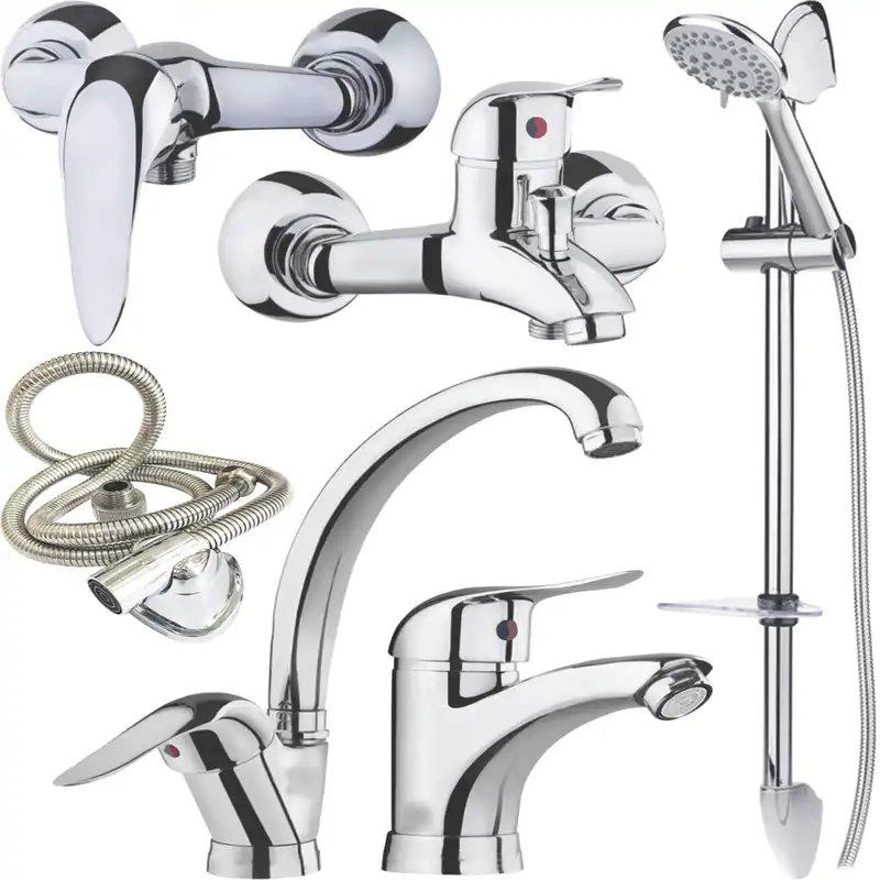 ست شیرآلات های پلاس مدل آرون NEW2025 مجموعه 6 عددی