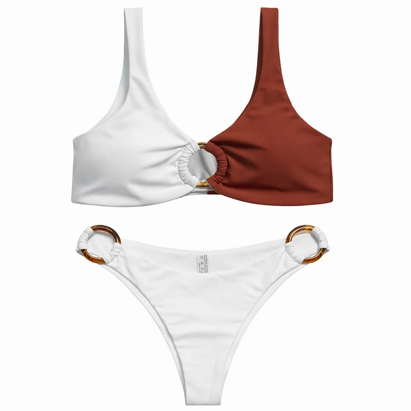 مایو 2 تکه زنانه مدل سگگ دار کد 5005-12