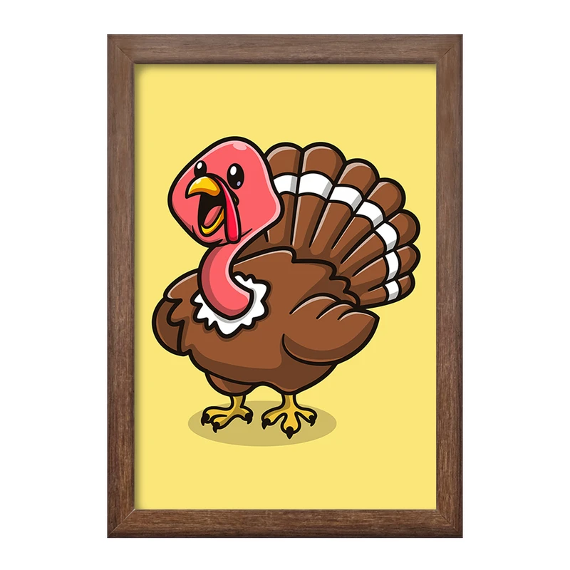 تابلو خندالو طرح حیوانات بامزه بوقلمون کد 29665