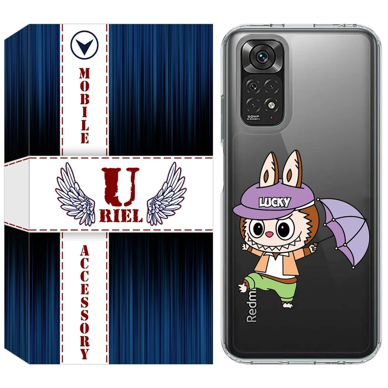 کاور یوریل قاب مدل Clear کد 125 طرح لبوبو Labubu مناسب برای گوشی موبایل شیائومی Redmi Note 11 4G / Note 11S