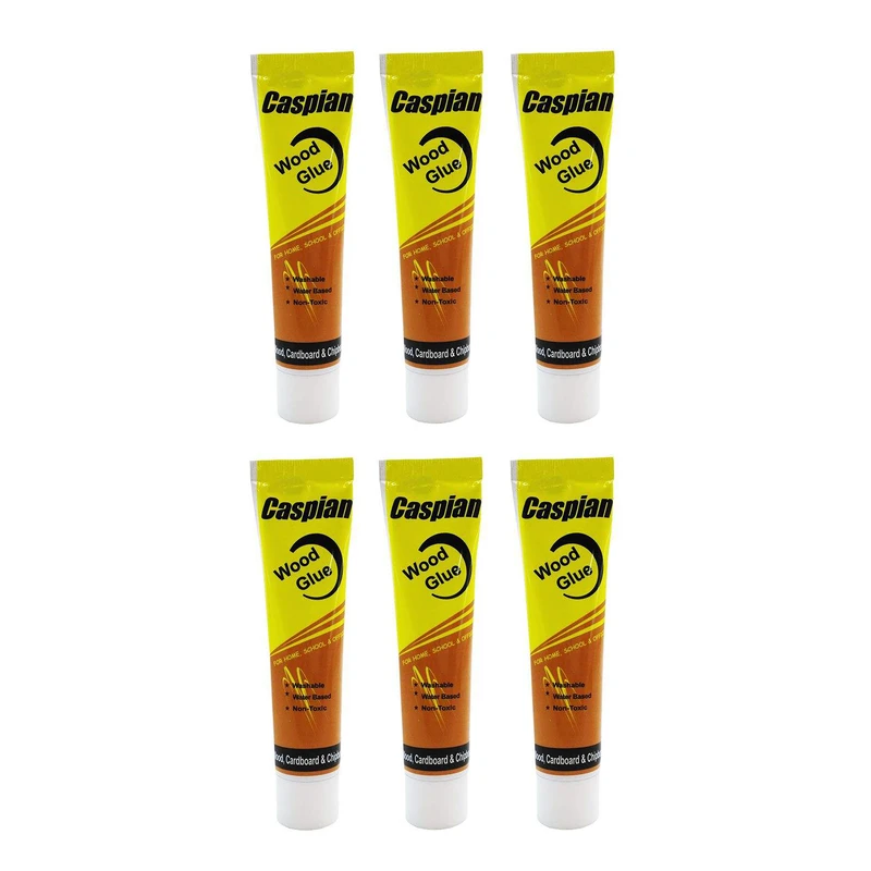 چسب چوب کاسپین مدل Washable حجم 47 میلی لیتر بسته 6 عددی