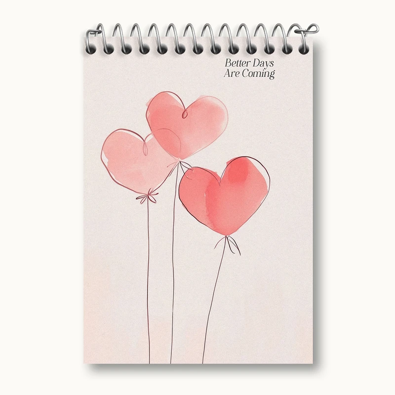 دفتر یادداشت 50 برگ خندالو طرح Better Days Are Coming کد N2304