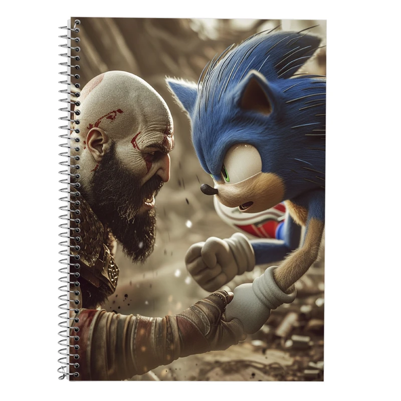 دفتر زبان 50 برگ مدوپد مدل دو خط طرح سونیک sonic کد DF13443