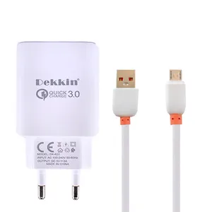 شارژر دیواری دکین مدل QUICK CHARGER به همراه کابل تبدیل microUSB