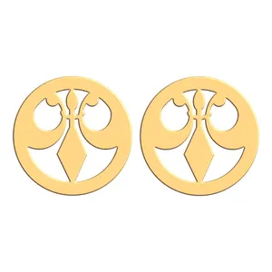 گوشواره طلا 18 عیار زنانه فرشته مدل اسلیمی WEL-000087