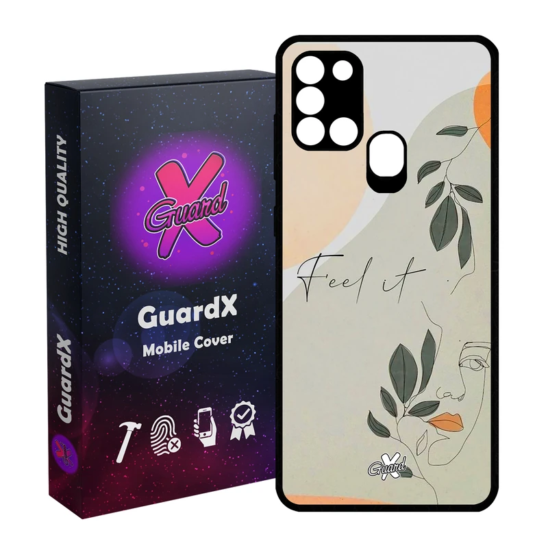 کاور گارد ایکس طرح دختر مدل Glass10387 مناسب برای گوشی موبایل سامسونگ Galaxy A21s