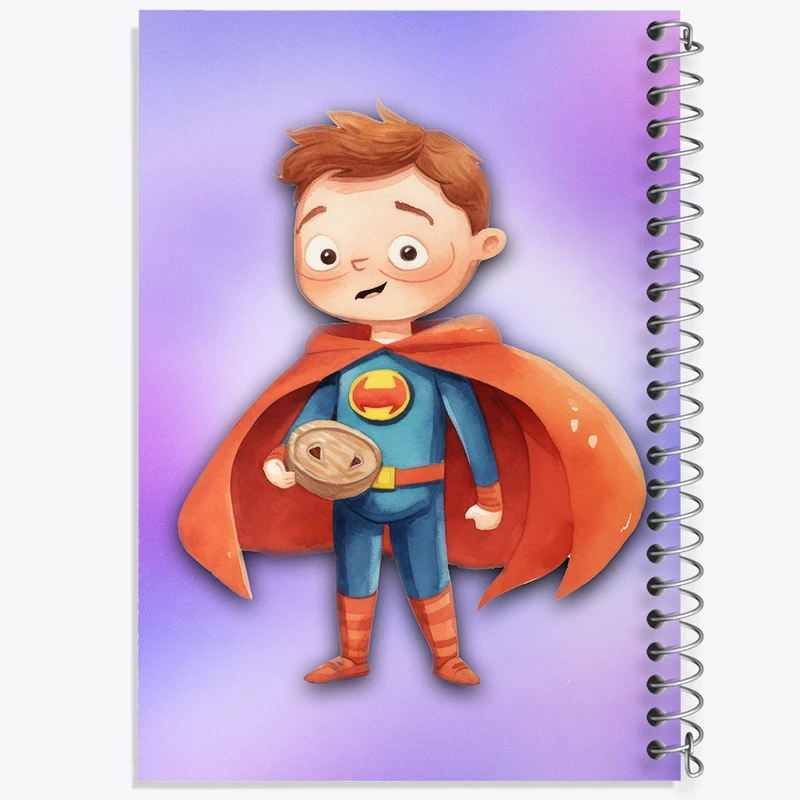 دفتر مشق 100 برگ خندالو طرح پسر سوپرمن کد N2201
