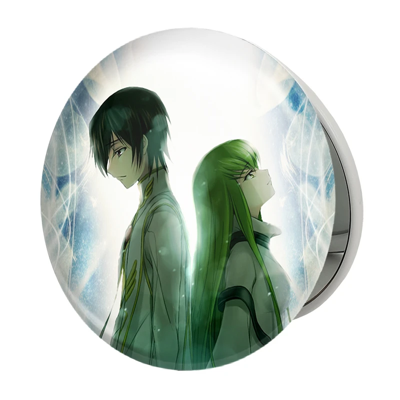 آینه جیبی خندالو طرح لولوش و سی سی انیمه کد گیاس Code Geass مدل تاشو کد 13069 
