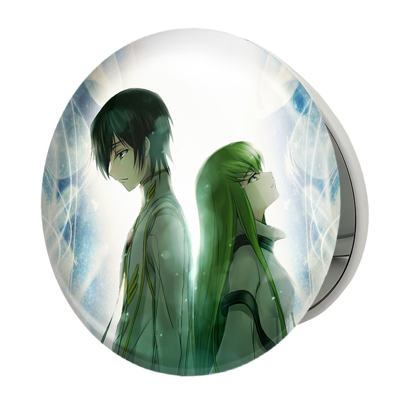 آینه جیبی خندالو طرح لولوش و سی سی انیمه کد گیاس Code Geass مدل تاشو کد 13069 