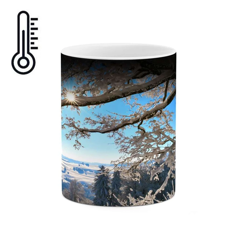 ماگ حرارتی کاکتی مدل منظره برفی کد mgh14894