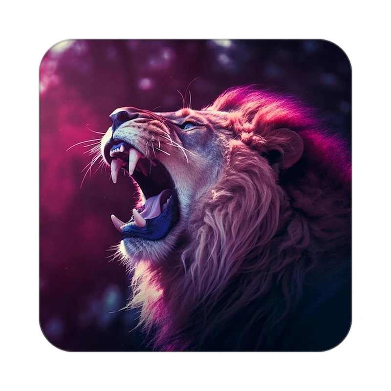 زیر لیوانی کاکتی طرح شیر مدل mp23050