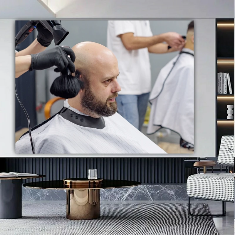 تابلو بوم طرح آرایشگاه شیک مدل مردانه کد BK22999