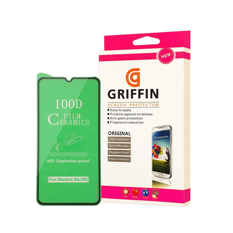 محافظ صفحه نمایش سرامیکی گریفین مدل FLCRG GN pl مناسب برای گوشی موبایل شیائومی Redmi 9A