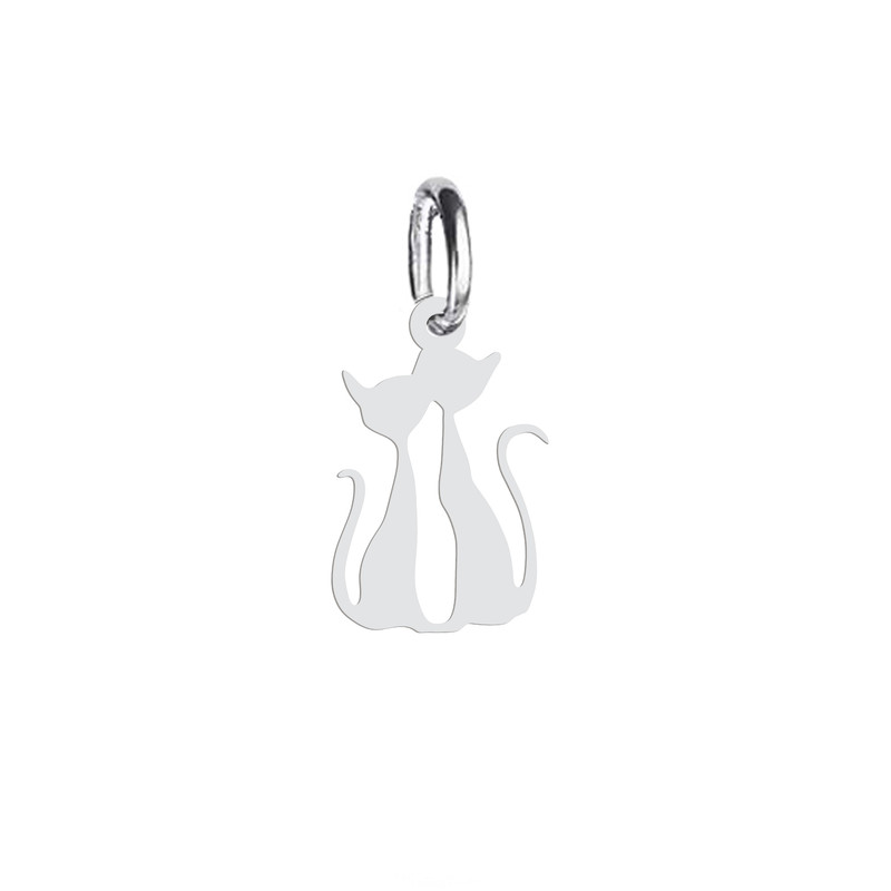 آویز گردنبند نقره هایکا طرح گربه مدل n.ha 235