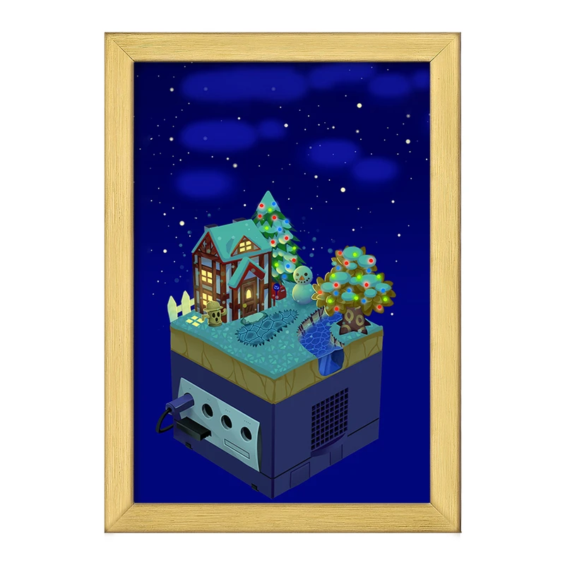 تابلو خندالو طرح بازی انیمال کراسینگ (Animal Crossing) کد 32655