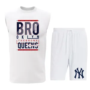 ست تاپ و شلوارک مردانه طرح نیویورک مدل N019W