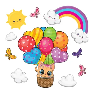 استیکر دیواری کودک تُکتم مدل بالن کد 15 مجموعه 10 عددی