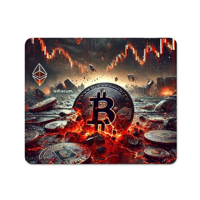 ماوس پد پاد آفرین طرح ارز دیجیتال کریپتو بیت کوین کد 139 سایز 19*24 سانتی متر