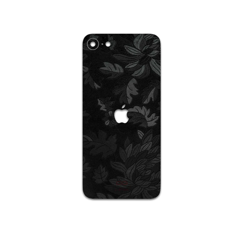 برچسب پوششی ماهوت مدل Black-Wildflower مناسب برای گوشی موبایل اپل iPhone SE 2022