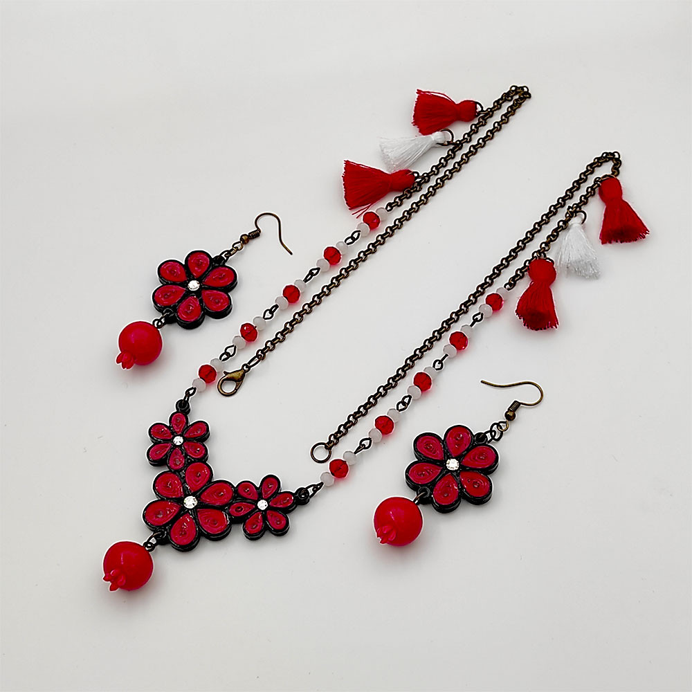 نیم ست زنانه مدل گل انار یلدا