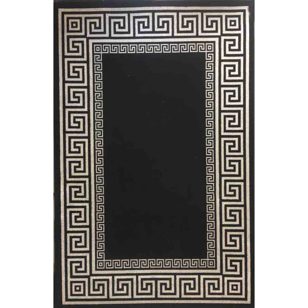 فرش ماشین ساوین طرح 4093 زمینه مشکی 