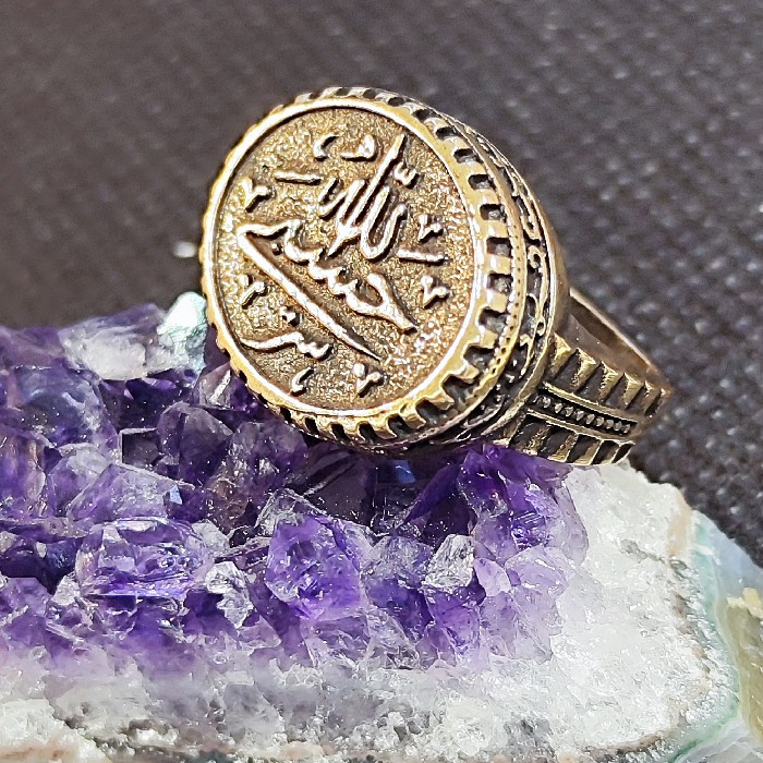 انگشتر مردانه طرح حسبی الله کد 4400