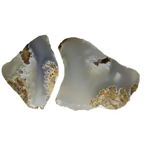 سنگ راف عقیق  مدل B 220 آبدار مجموعه 2 عددی