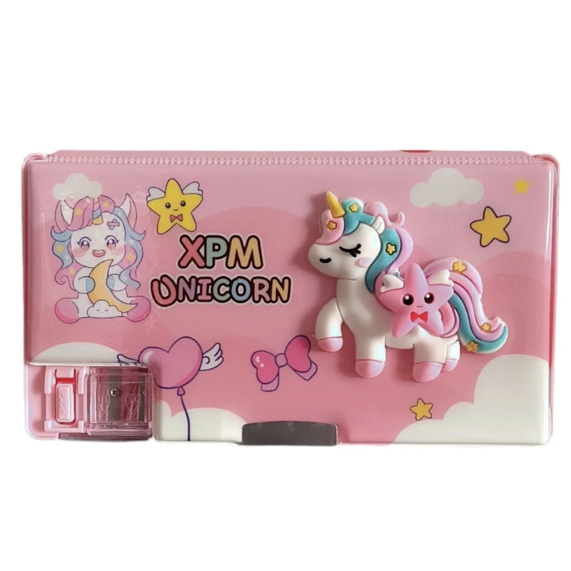 جامدادی مدل اسکوییشی مگنتی طرح اسب تک شاخ اسپینردار