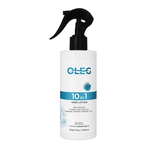 لوسیون تقویت کننده مو اولگ مدل milk protein 10 in 1 مناسب برای موی خشک حجم 400 میلی لیتر