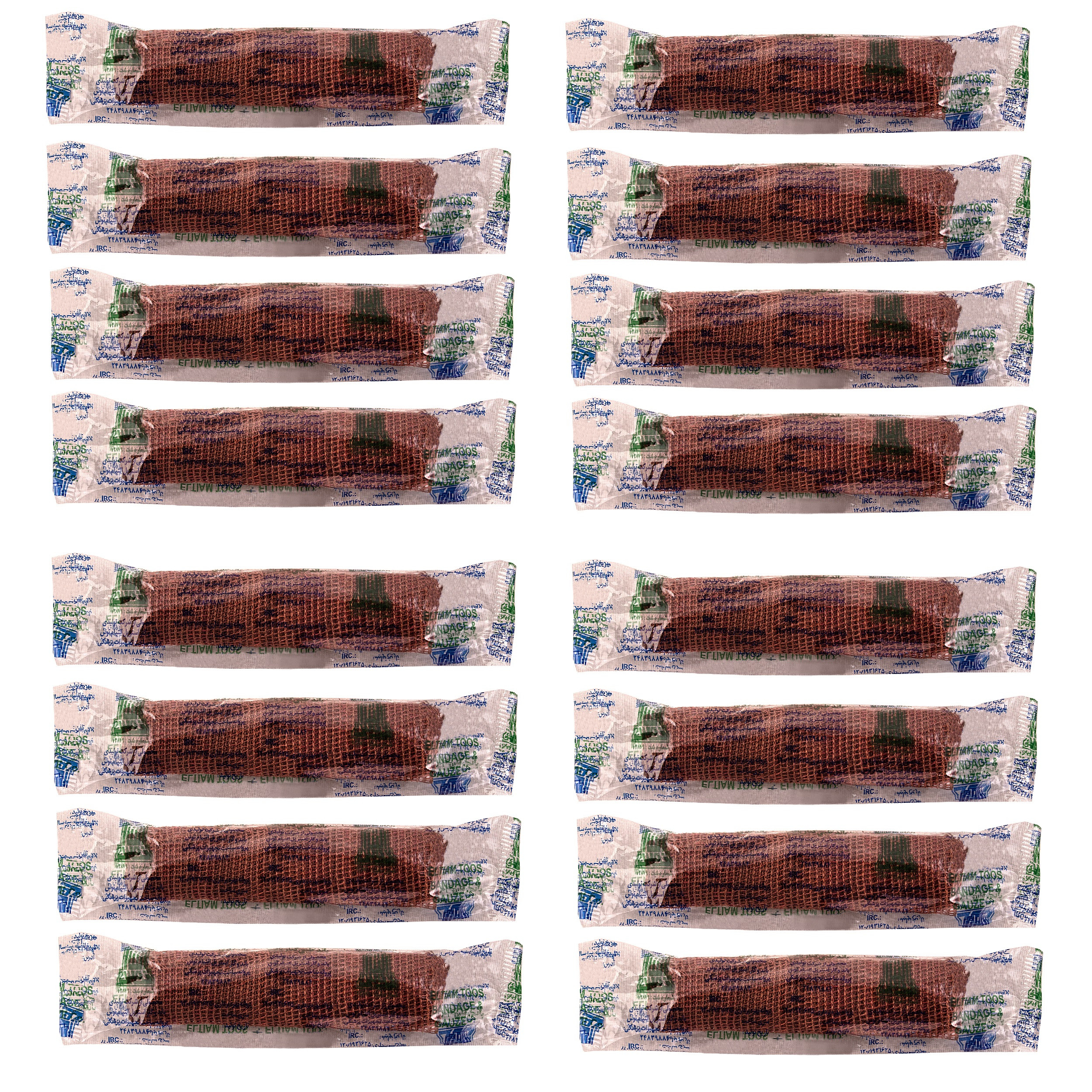 باند پانسمان سوختگی التیام توس مدل N-10-180 مجموعه 16 عددی