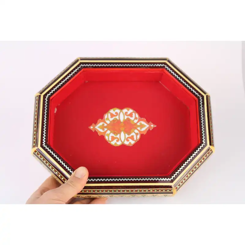 شکلات خوری خاتم کاری مدل ترنج