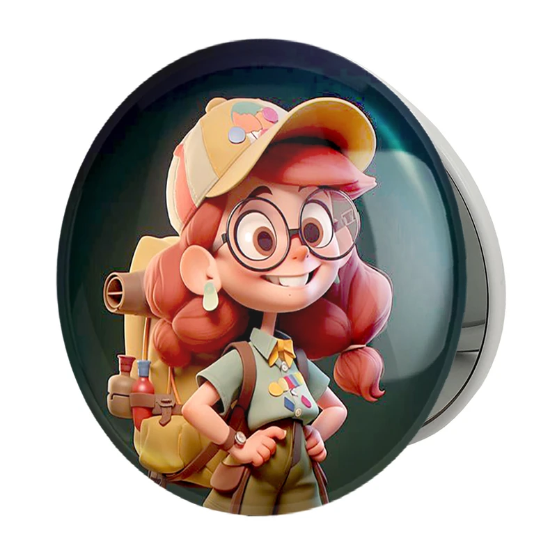 آینه جیبی خندالو طرح دخترانه مدل تاشو کد 28817