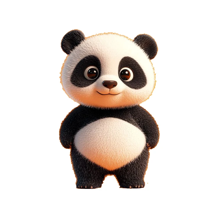 استیکر پارچه و لباس پاد آفرین مدل پاندا بامزه کد 858