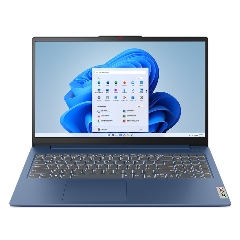 عکس لپ تاپ 15.6 اینچی لنوو مدل Ideapad slim 3 15AMN8-R5 7520U-8GB LPDDR5 5500MHz-512GB SSD-TN — زاویه و جزئیات 1