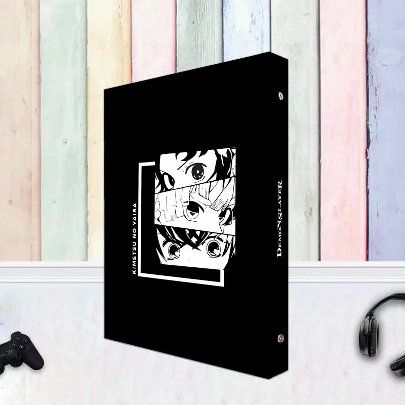 دفتر کلاسوری 100 برگ پدیده نقش مدل 26 حلقه کالکشن انیمه طرح شیطان کش Demon Slayer کد01