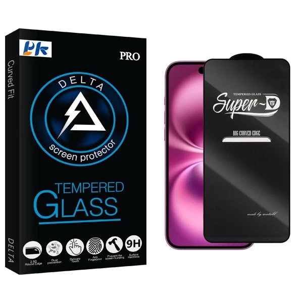 محافظ صفحه نمایش پی کی مدل Delta2 SuperD مناسب برای گوشی موبایل اپل iPhone 16 plus