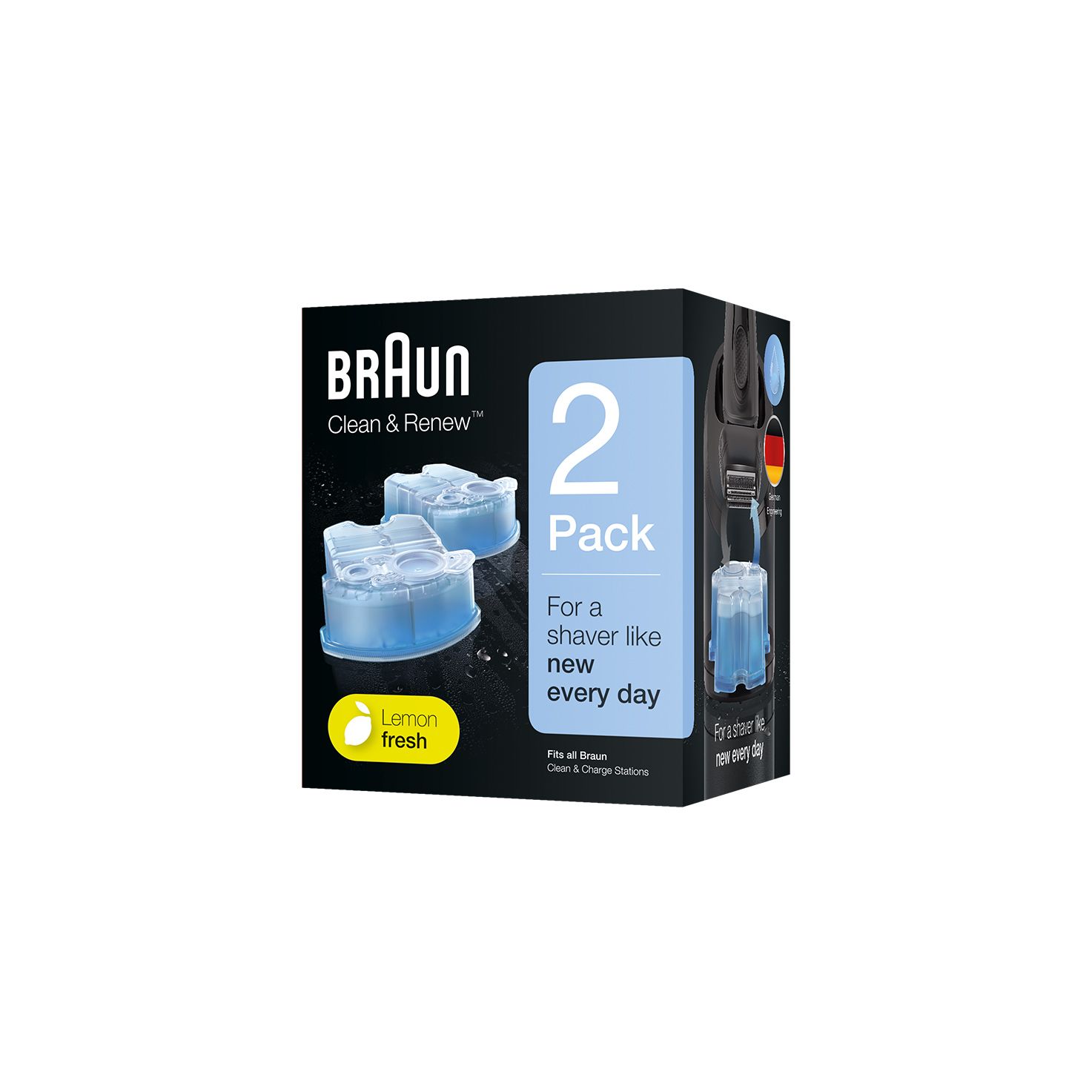 کارتریج شستشو و روان کننده تیغه ماشین اصلاح براون مدل CCR2-5331-ireland بسته 2 عددی -  - 1