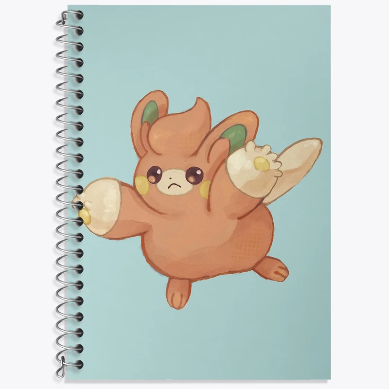 دفتر زبان 50 برگ خندالو مدل دو خط طرح بازی پوکمون (pokemon) کد 32712