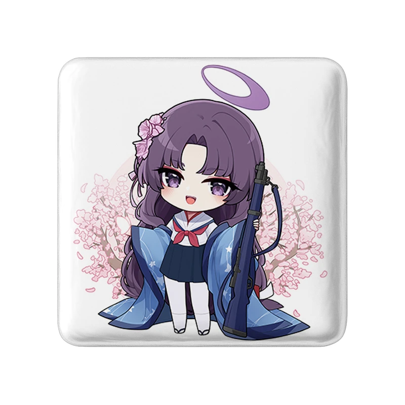 پیکسل خندالو طرح بازی آرشیو آبی (Blue Archive) مدل مربعی کد 34301