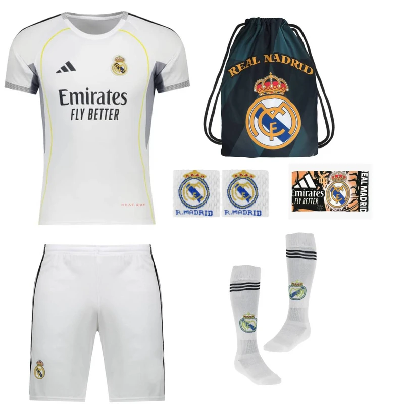ست 7 تکه لباس ورزشی پسرانه مدل رئال مادرید طرح امباپه شماره 10 کد 2026