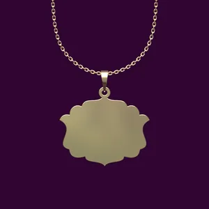 گردنبند طلا 18 عیار زنانه مدوپد مدل شکل هندسی کد P2-1-1066